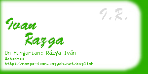 ivan razga business card